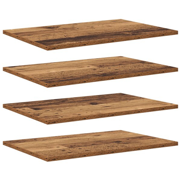 vidaXL Planche d'étagère à livres 4 Pièces Marron 100 x 40 x 1.5cm