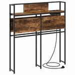 vidaXL Tête de lit de rangement Chêne fumé 80 cm Bois d'ingénierie