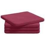 vidaXL Coussins de siège 4 Pièces Bordeaux 40 x 40 x 3 cm Velours