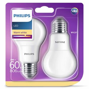 Philips ampoule led 2 pcs 8 w 806 lumens 929001234361