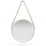 Vidaxl miroir mural avec sangle 40 cm argenté