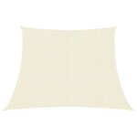 vidaXL Voile d'ombrage 160 g/m² Crème 4/5x4 m PEHD