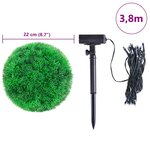 vidaXL Boules de buis artificielles avec lumières LED 2 Pièces vert 22 cm