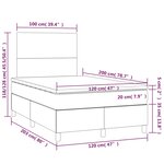 vidaXL Sommier à lattes de lit avec matelas et LED Noir 120x200 cm