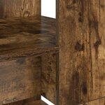 vidaXL Bureau avec Rangement Chêne Fumé 113x54x120 cm Bois d'ingénierie