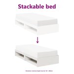 vidaXL Lit de jour sans matelas blanc 100x200 cm bois de pin massif