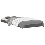 vidaXL Cadre de lit sans matelas gris 75x190 cm bois de pin massif