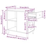 vidaXL Maison pour chat Noir 72 x 42.5 x 70 cm Bois d'ingénierie