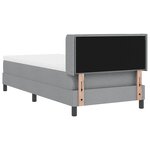 vidaXL Lit boxspring avec matelas avec matelas Gris clair 90 x 190 cm