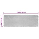 vidaXL Tapis en Peau de Mouton Synthétique Gris 80 x 250 cm Polyester