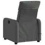 vidaXL Fauteuil inclinable de massage en tissu gris foncé