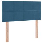 vidaXL Lit de Rangement avec matelas Bleu foncé 90 x 200 cm Velours