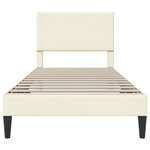 vidaXL Cadre de lit Crème 100 x 200 cm Tissu en velours côtelé