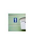 THIRARD - Plaque de signalisation 1  marquage blanc sur fond bleu  panneau PVC adhésif  65x90mm