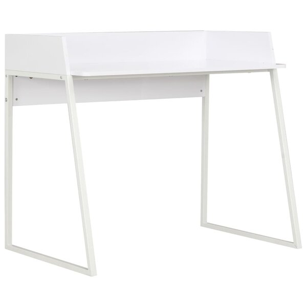 Bureau table poste de travail meuble d'ordinateur informatique étude 90 x 60 x 88 cm blanc 02_0023531
