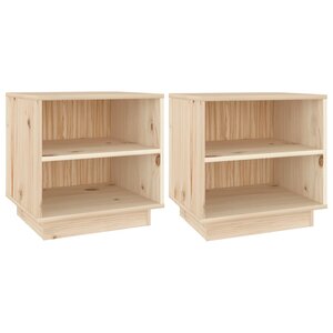 vidaXL Tables de chevet 2 Pièces 40x34x40 cm Bois de pin solide