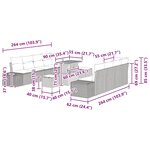 vidaXL Ensemble de canapé de jardin 11 Pièces Gris Poly rotin