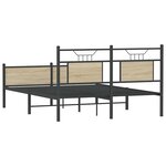 vidaXL Cadre de lit sans matelas chêne sonoma 140x190 cm