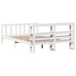 vidaXL Cadre de lit sans matelas blanc 160x200 cm bois de pin massif