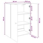 vidaXL Armoire Murale 66 x 34 5 x 90 cm Bois d'ingénierie