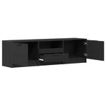 Meuble TV vidaXL - Chêne Noir - 140x35x40 cm - Fabriqué en Bois d'Ingénierie