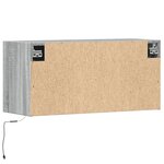 vidaXL Meuble TV mural avec lumières LED sonoma gris 80x31x35 cm