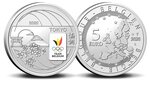 Pièce de monnaie 5 euro Belgique 2020 BU – Equipe de Belgique (colorisée)