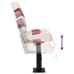vidaXL Ensemble de sièges de bateau pliables lot de 2 dossier haut