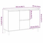vidaXL Buffet avec tiroir Noir 101 x 35 x 60 cm Bois d'ingénierie