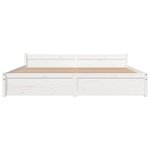 vidaXL Cadre de lit sans matelas blanc bois massif 200x200 cm