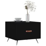 vidaXL Table basse Noir 50x50x40 cm Bois d'ingénierie