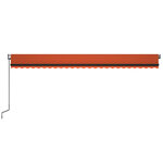 vidaXL Auvent rétractable automatique 600x350 cm Orange et marron