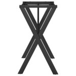 vidaXL Pieds de table à manger cadre en X 80x40x73 cm acier