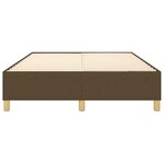 vidaXL Cadre de lit sans matelas marron foncé 140x200 cm tissu