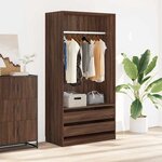 vidaXL Garde-robe Chêne marron 100x50x200 cm Bois d'ingénierie
