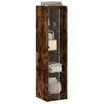 vidaXL Buffet avec portes en verre chêne fumé 35x37x142 cm