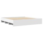 vidaXL Cadre de lit blanc 200x200 cm bois d'ingénierie
