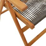 vidaXL Ensemble à manger de jardin 7Pièces gris polypropylène bois massif