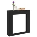 VidaXL Cadre de cheminée noir 100x20x100 cm bois d'ingénierie