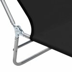 vidaXL Chaises longues pliables lot de 2 Acier et tissu Noir