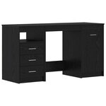 vidaXL Bureau 2 Pièces Chêne noir 140 x 50 x 76 cm Bois d'ingénierie