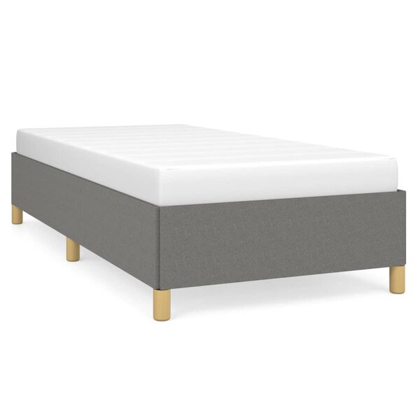 vidaXL Cadre de lit Gris foncé 100 x 200 cm Tissu