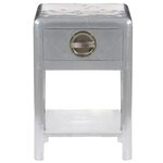 vidaXL Table de coin avec 1 tiroir vintage Style d'aviation