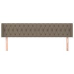 vidaXL Tête de lit avec oreilles Taupe 203x16x78/88 cm Tissu