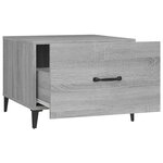 vidaXL Tables basses avec pieds en métal 2 Pièces Sonoma gris 50x50x40 cm