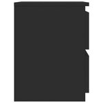 vidaXL Tables de chevet 2 Pièces Noir 30x30x40 cm Bois d'ingénierie