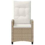 vidaXL Chaise de jardin 2 Pièces Beige et crème 56 x 60 x 112 cm