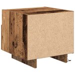 Table de chevet vidaXL avec lumières LED Bois ancien 40x39x37 cm