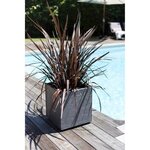 EDA PLASTIQUE Bac a fleurs carré Graphit - 57 L - 49,5 x 49,5 x 49,5 cm - Gris anthracite