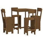 vidaXL Ensemble de bar de jardin 5 Pièces marron miel bois de pin massif